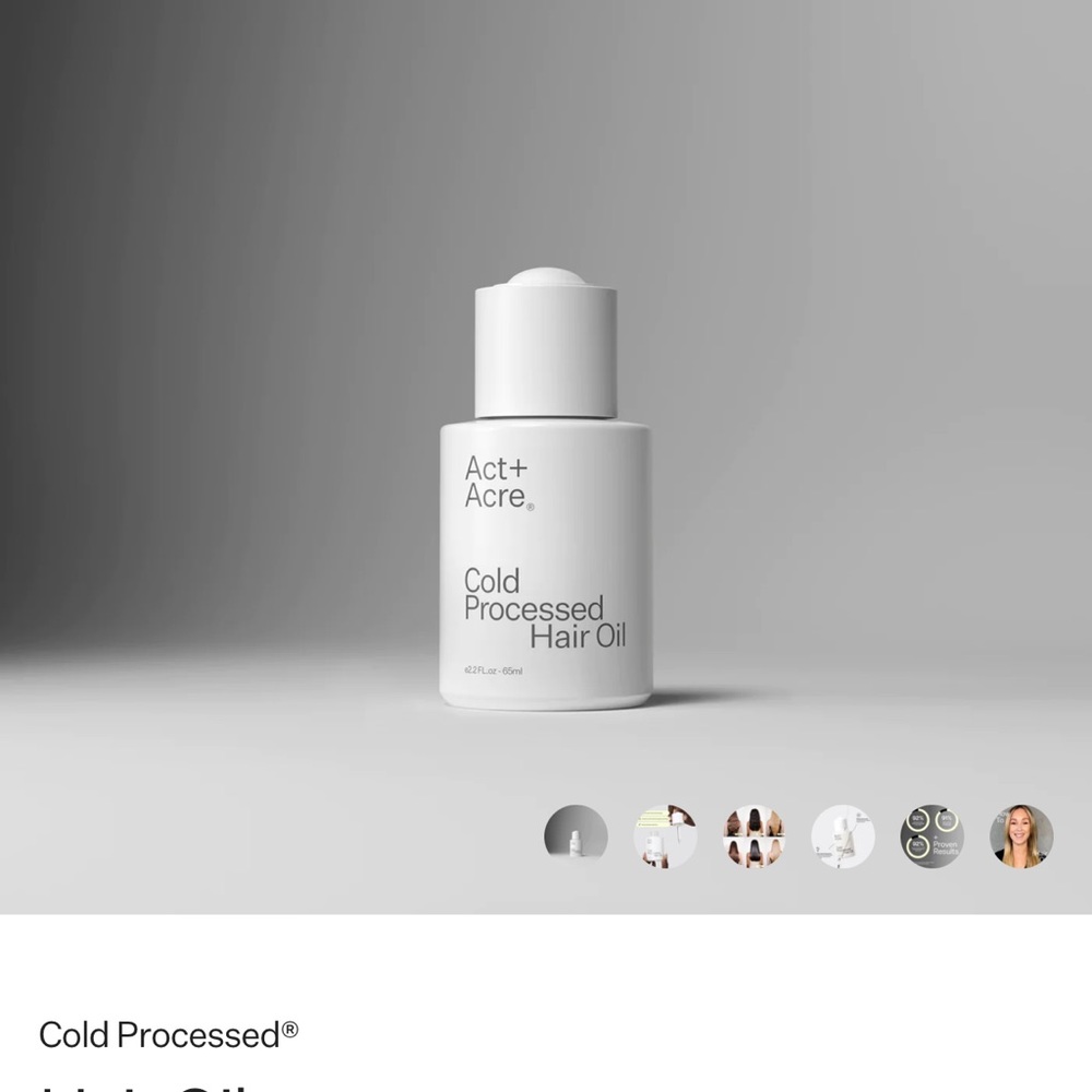 ACT+ ACRE cold processed Hair Oil